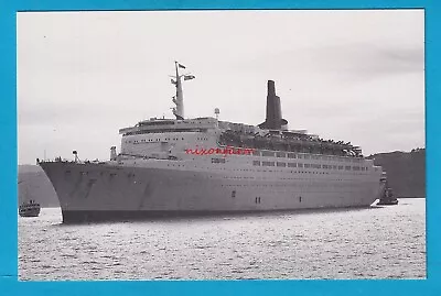 Original RP Postcard Cunard Line QUEEN ELIZABETH 2 Built 1968 • £1.50