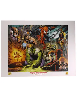 Mighty Marvel Origins Lithograph Joe Quesada Richard Isanove Hulk Spider-Man • $39.95