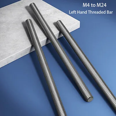 Left Hand Threaded Bar Stud Rod A2 Stainless Steel M4 M5 M6 M8 M10 M12 M14 - M24 • £2.34