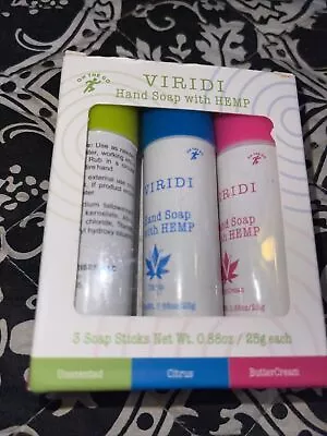 Viridi Travel Soap Sticks Moisturizing Hemp Soap Buttercream Citrus Unscented • $11