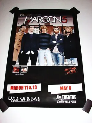 Maroon 5 Civic 2005 Tour 36 X24  Concert Event Souvenir Poster Adam Levine NEW • $14.89