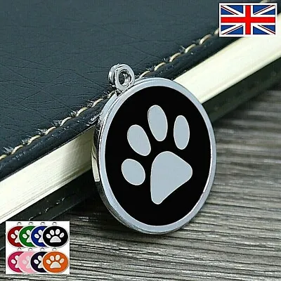 £3.50 • Buy FREE ENGRAVING Dog ID / Cat ID Name Tag Paw Personalised Puppy Pet ID Tags
