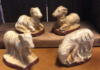 Four Chalkware/Plaster Vintage Sheep • $13