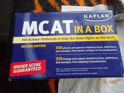 Kaplan MCAT In A Box 700 Science Flashcards Second Edition • $9.99