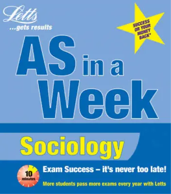 AS In A Week: Sociology (Revise AS Level In A Week)  Used; Good Book • £3.36