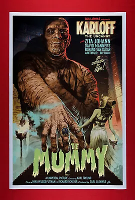 The Mummy 1932 Karloff The Uncanny Zita Johann Movie Poster 24X36 NEW  MUMK • $23.95