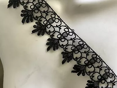 Wholesale 1/15 Yards Lace Trim White/Black Venice/Venise  Edge Lace Trim 2  • $5.99