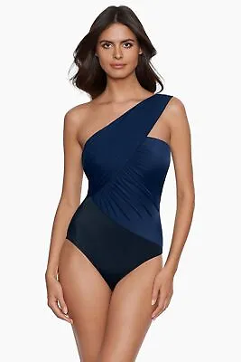 Magicsuit  Color Block Goddess One-Piece Swimsuit 6006073 Black-blue US 10 NEW • $49.94