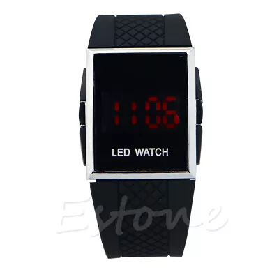 Large Face LED Digital Watch Time Waterproof Wristwatch Women Color Display • $17.60