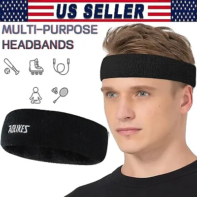 HEADBAND Stretch For Sports Yoga Gym Hair Band Wrap Sweatband For Womens Men • $4.99