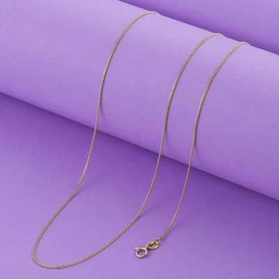 £159.99 • Buy ILIANA 18ct Gold High Finish Curb Chain Necklace Size 20 Inches Solid Plain