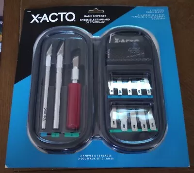 X-ACTO Compression Basic Knife Set 3 Knives 13 Blades Carry Case 17 Pcs NIB • $9