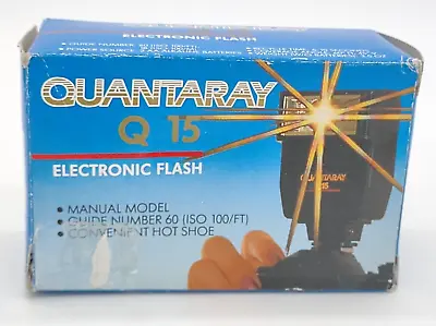 Quantaray Q-15 Shoe Mount Camera Flash NEW NIB • $10