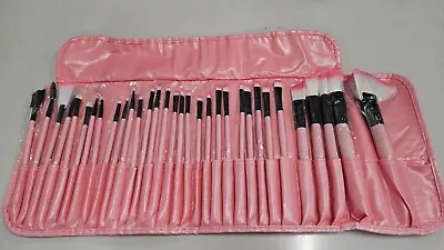 32pcs Pink Makeup Brush Set Cosmetic Eyeshadow Face Brushes Kit With Nylon Bag • $9.99