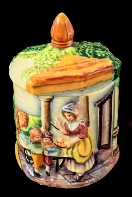 Vintage Marutomo Japanese Majolica Honey Jam Preserve Pot Storage • £7.99