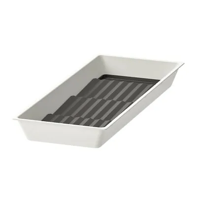 Ikea UPPDATERA Tray With Spice Rack White/anthracite 20x50 Cm • £18.90