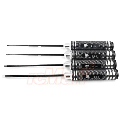 Factory Pro RC 1.5 2 2.5 3mm Hard Hex Driver Set Black #T-S01401 • $44.86