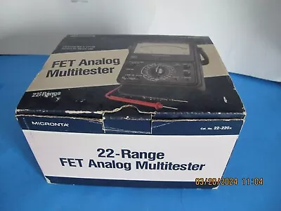 Micronta FET Analog 22 Range Multitester 22-220A RadioShack Box Manual Leads • $59.95