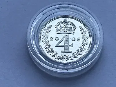 2006 Maundy 4 Four Pence 4D Elizabeth II Silver Proof 925) 1.88g 18 Mm KM# 902 • $164.92
