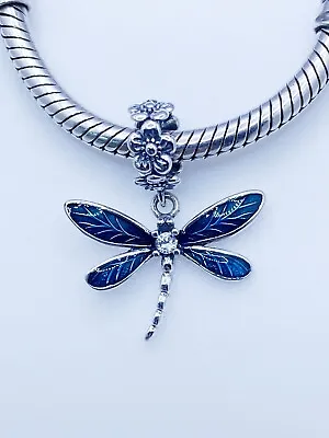 💖 Dragonfly Dangle Charm Pendant Insect Wings Genuine 925 Sterling Silver 💖 • £16.95