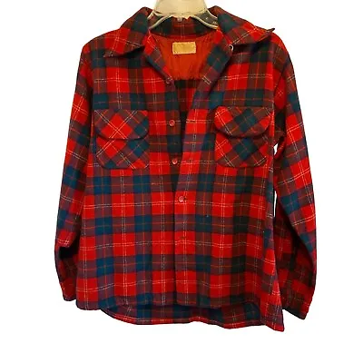 Pendleton Womens Red Checkerd Shirt  SIZE MED DAMAGED • $10.20