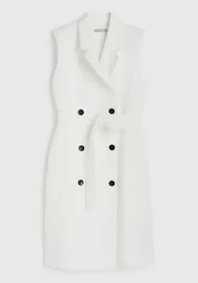 H&M Linen-blend White Dress Size Large. New. • $36