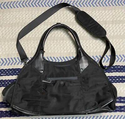 Athleta Large Black Tote Duffel Bag: Gym Yoga Travel Dance Baby Weekender READ • $24.99