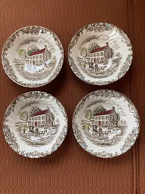 Set Of 4 Johnson Brothers HERITAGE HALL 6 Inch Cereal Bowls Nice • $15.95