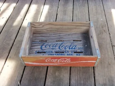 Vintage Coca Cola Wood Bottle Crate Jonesboro Arkansas • $19.95