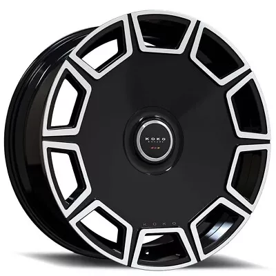 22  Koko Kuture Wheels Sicily Gloss Black With Machined Face Floating Cap Rims • $3648