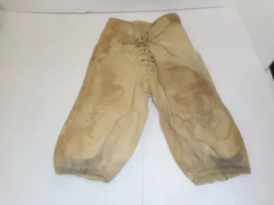 Vintage Kids 21.5  Long Canvas Football Pants With Plastic Inside Thigh Pads • $15