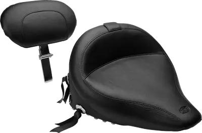 Mustang Wide Solo Seat With Backrest For 2000-2006 Harley Softail FLST FXST • $715