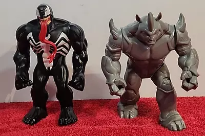 Lot Of 2 Marvel Rhino & Venom Ultimate Spider-Man Web Warriors Action Figure 6  • $12.99