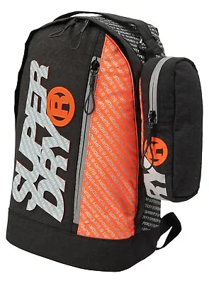 £31.45 • Buy Superdry M91025MT/NHW Dawn Black Zac Freshman Polyester Bag Backpacks + Case