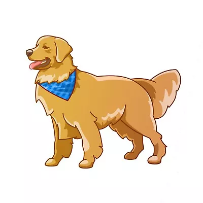 Golden Retriever Dog Decal Sticker Vinyl Die Cut Car Cute I Love Pet Laptop Dogs • $3.99