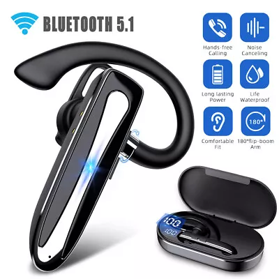 $24.88 • Buy Bluetooth Wireless Headphones With Mic Business Driver Portable Earphone Headset