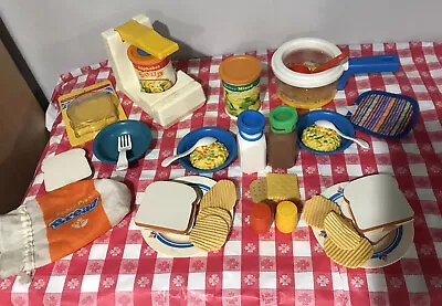 Vintage Fisher Price Fun With Food Soup Veggies & Sandwich Sets + Extras • $150