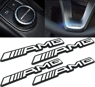 4x AMG Sticker Small Interior Decoration Metal Emblem For Mercedes Benz Class C • $6.88