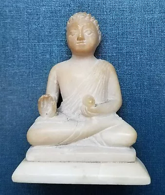 Antique Marble Small Buddha Figure Statue 3 1/4  Tall  • $95