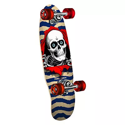 Powell Peralta Skateboard Complete Cruiser Micro Mini Ripper Natural/Blue 7.5  X • $89.95