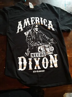 The Walking Dead America Needs Daryl Dixon On Motorcycle T-shirt  Used Clean  • $4