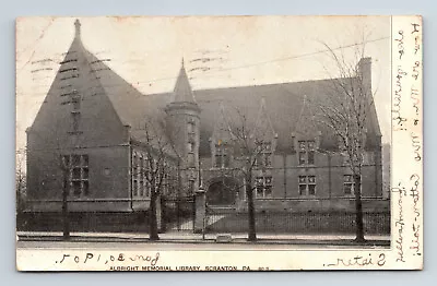 Wd5  Vintage Postcard  1907 Albright Memorial Library Scranton PA Meshoppen 253a • $14.25