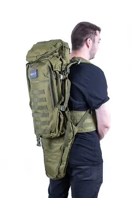 WULF 60L Tactical Expedition Ruck Sack With Detachable 46 Inch Rifle Case Pack • £39.95
