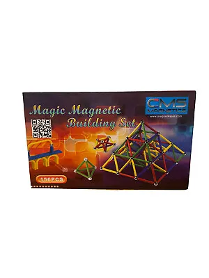 Magic Magnetic Building Set CMS Magnetics 156 Pieces Yellow Blue Green Red New • $9.74