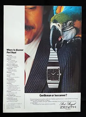 Original Vintage 1980 Advert. Port Royal ZENITH Swiss Watch • £3.95