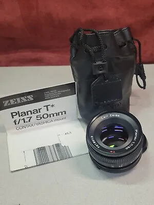 Carl Zeiss/Contax Planar AE  T* 50mm F/1.7 Camera Lens • $200