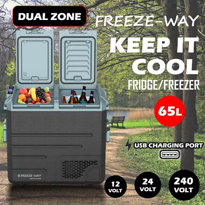 Freeze-Way 65L Car Portable Fridge Cooler Camping Caravan • $429