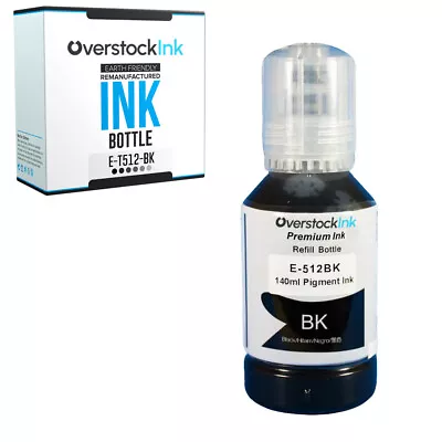 Replacement  For Epson 512 Black Ink Bottle Fits Expression ET 7700 7750 Printer • $12.99