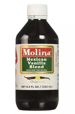 Molina Mexican Vanilla Blend Extract 8.3 Fl Oz Vanillin Vainilla  • $13.49
