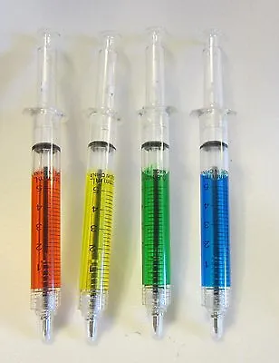 6 Syringe Needle Shape Ink Pens Doctor Nurse Dentist Gag Gift  Shot Injection  • $6.89